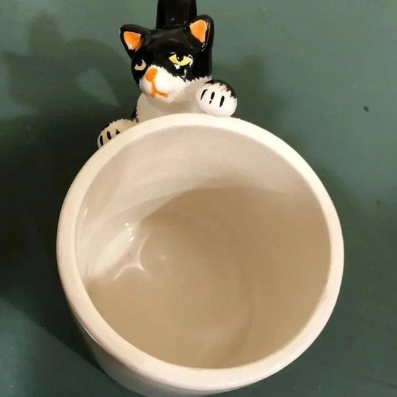 Cat handle tea/coffee ceramic mug - Picture 4 of 7